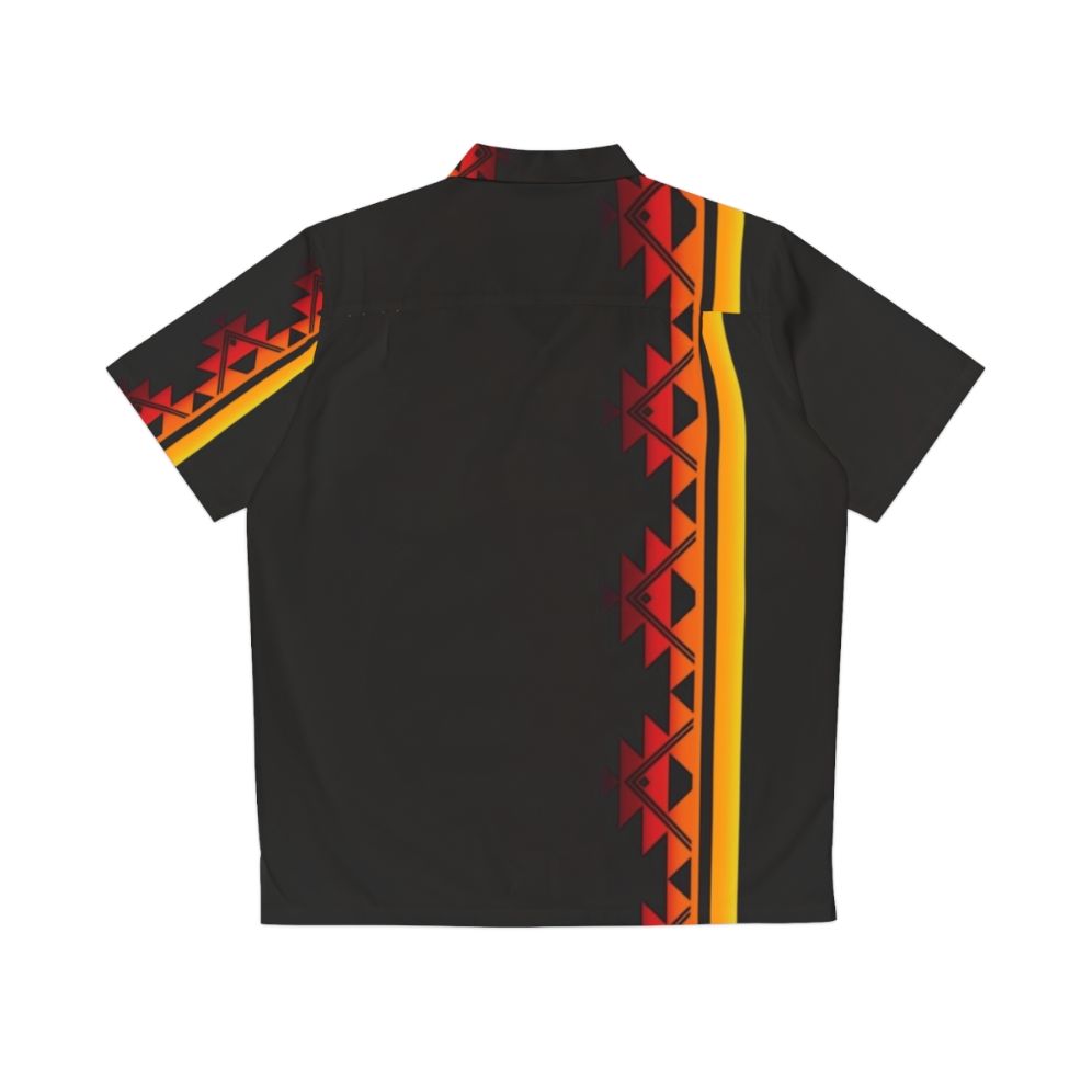 Klamath tribes inspired Hawaiian shirt with sunset mountain design - Back