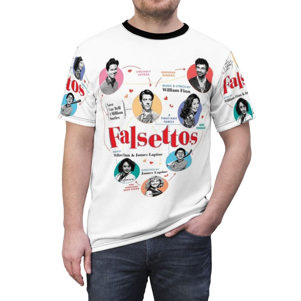 Falsettos Musical Poster-Inspired T-Shirt - men front