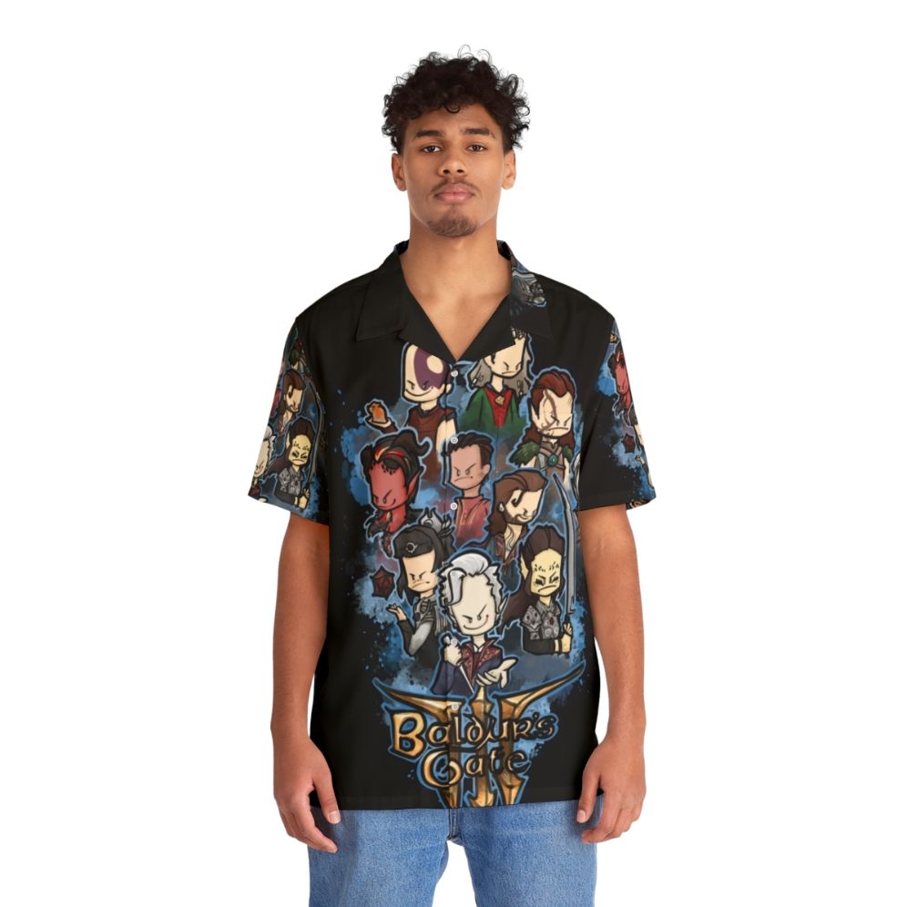 Baldur's Gate Hawaiian Shirt with Video Game Characters - People Front