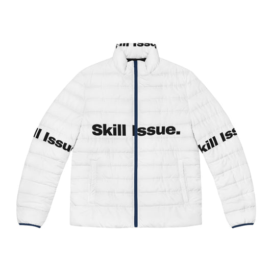 Skill Issue Puffer Jacket with gaming-inspired design