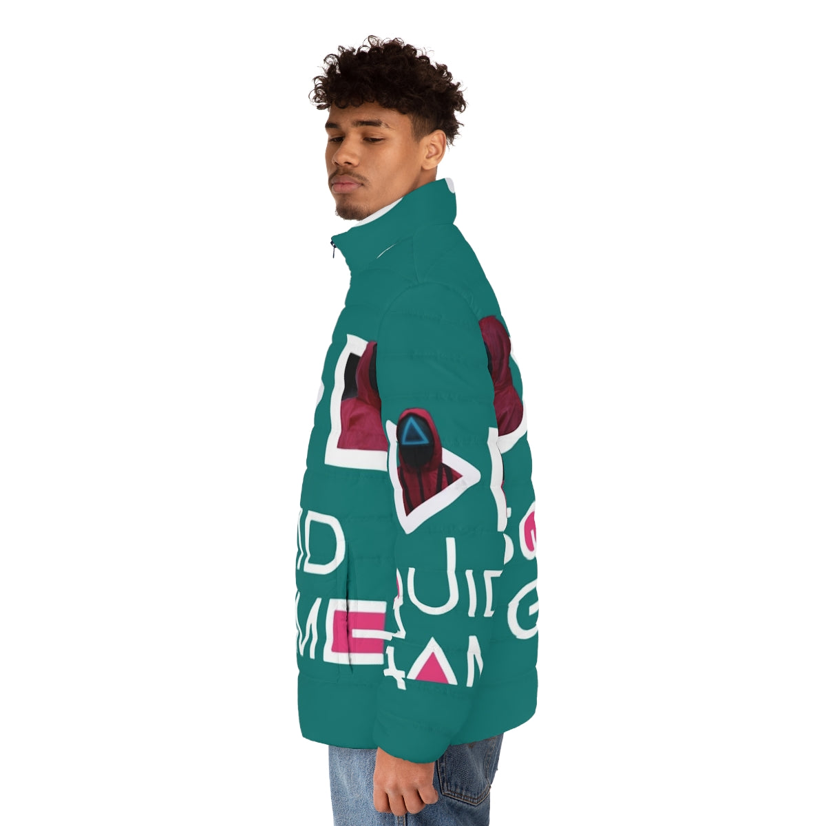 Squid Game Puffer Jacket - Collectible Jacket Inspired by Netflix's Squid Game - men side left