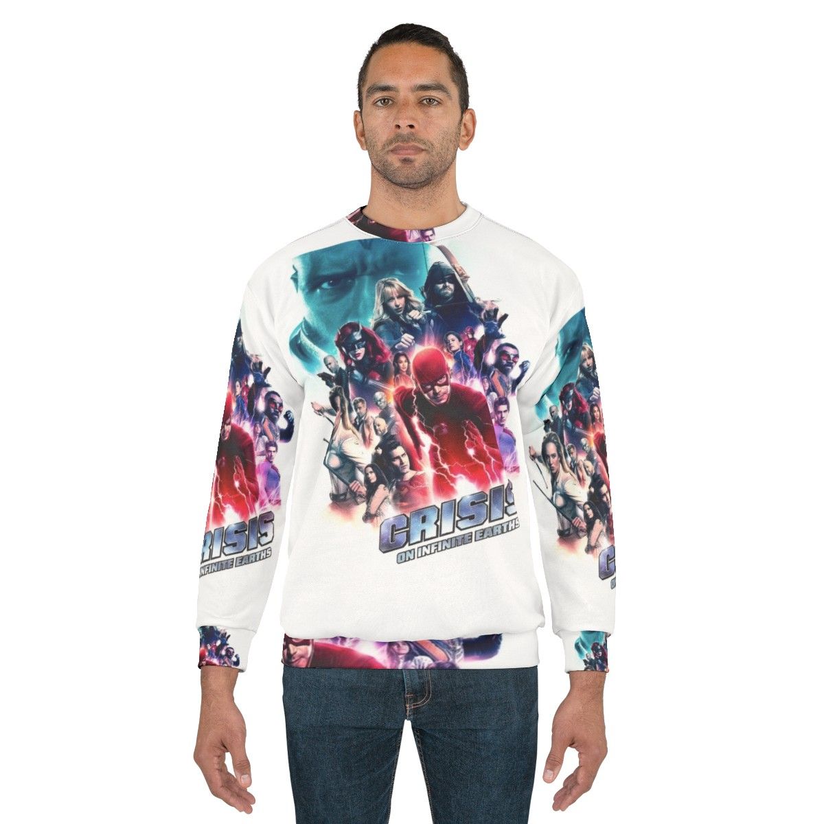 Arrowverse Legends of Tomorrow Crisis Sweatshirt featuring Caity Lotz as Sara Lance - men