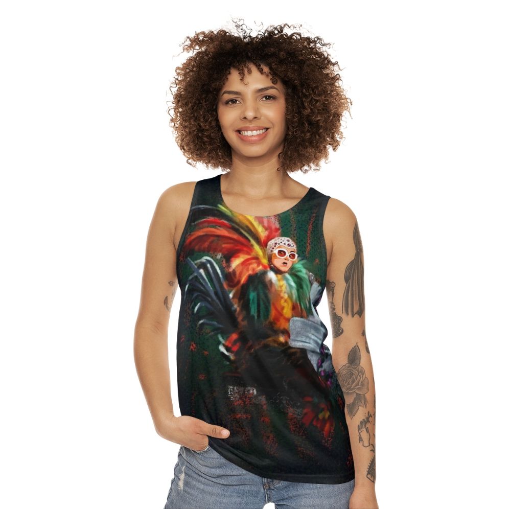 Elton John Unisex 70s Glam Rock Tank Top - women