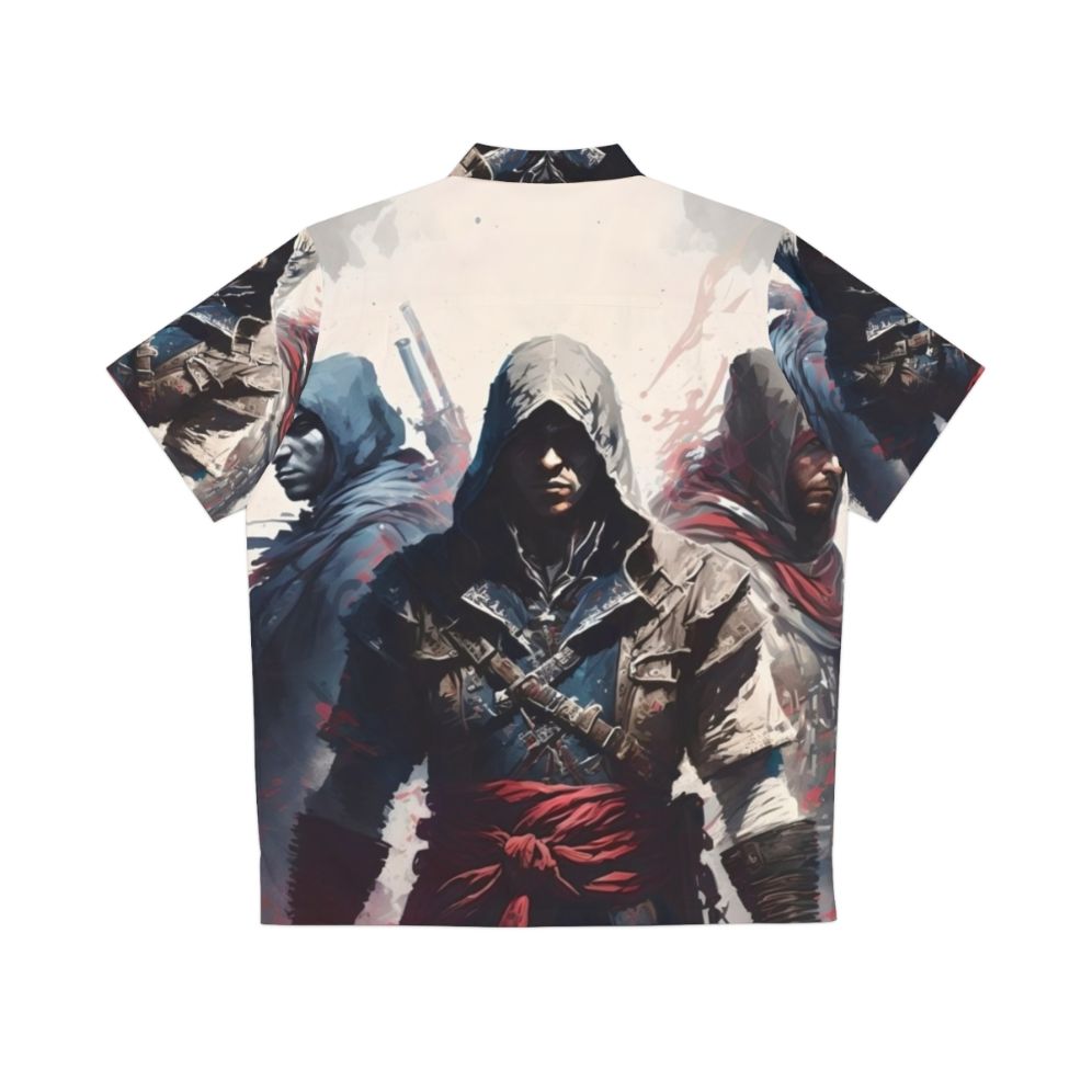 Assassin's Creed Three Assassins Painting Hawaiian Shirt - Back