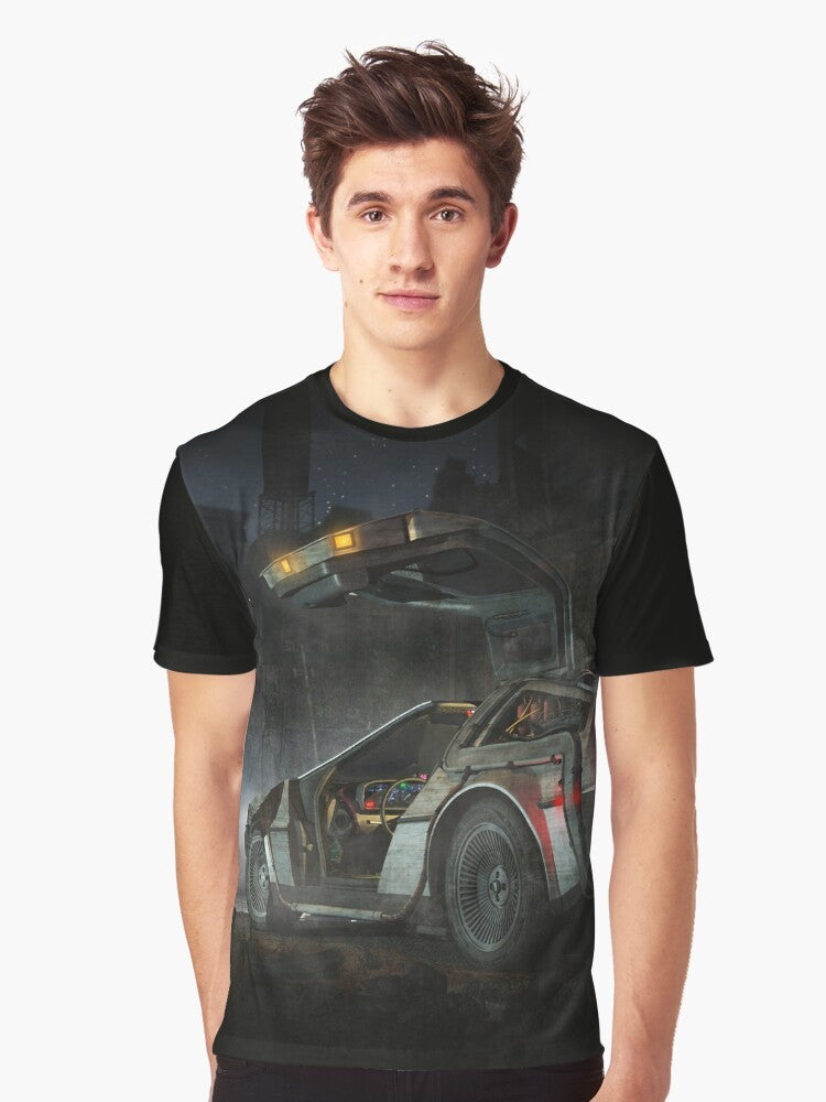 Back to the Future Delorean Time Travel Graphic T-Shirt - Men