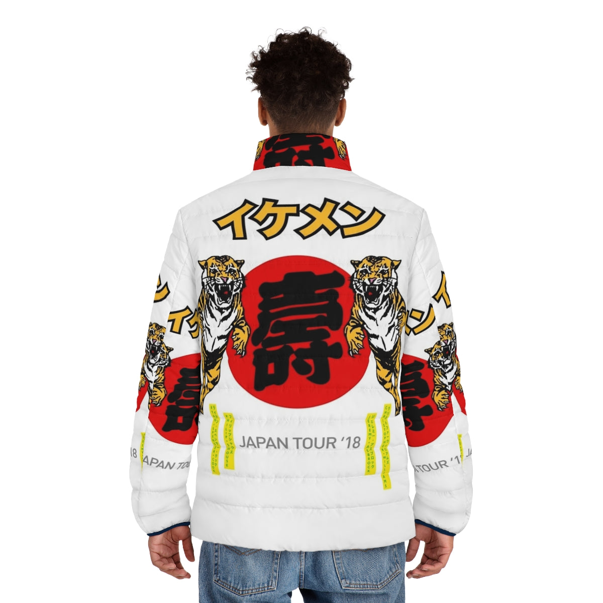 Ikemen Japan 2018 Puffer Jacket with KISS band graphics - men back