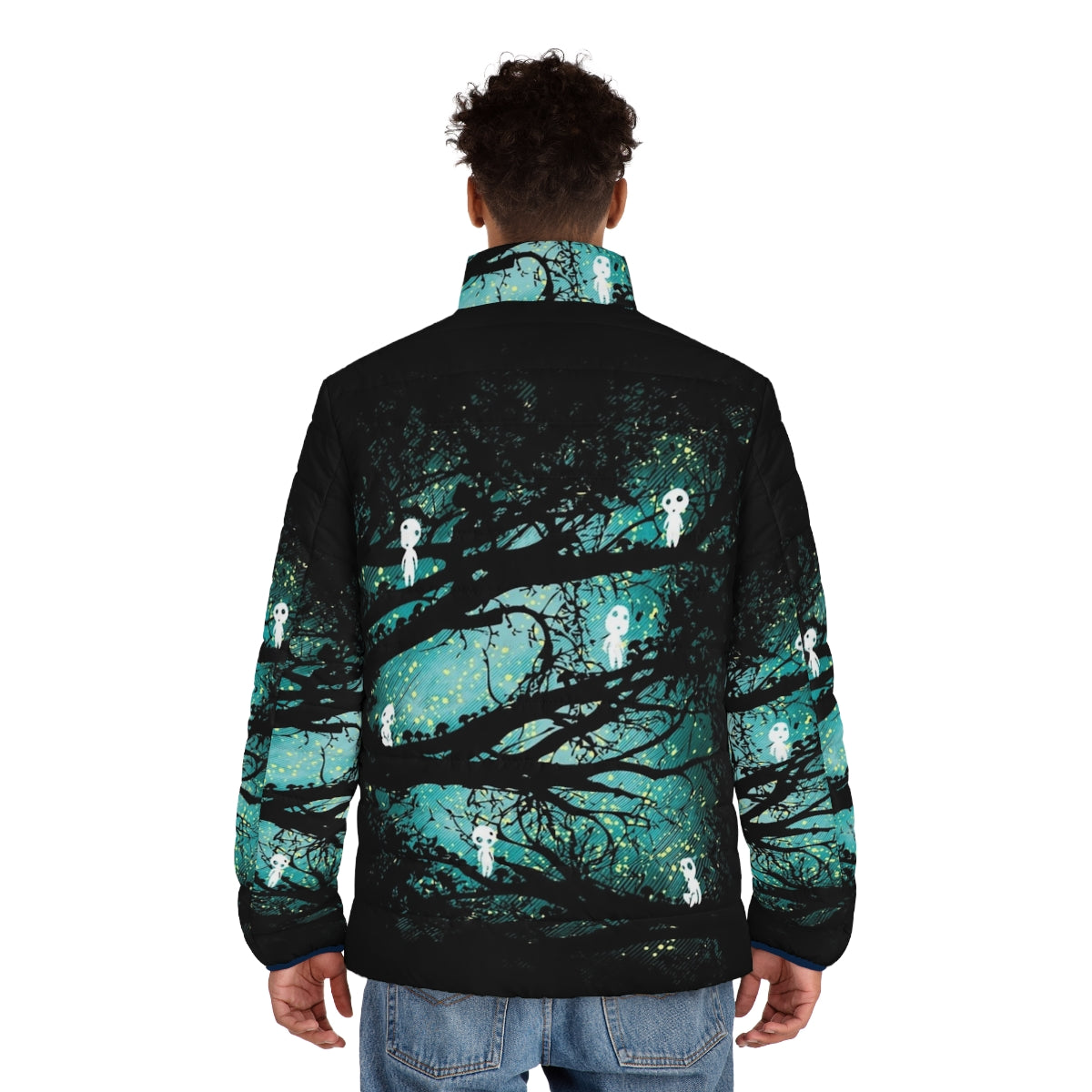 Tree Spirits Puffer Jacket - Whimsical and Enchanting Outerwear - men back