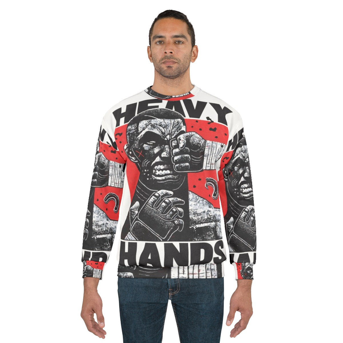 Heavy Hands graphic sweatshirt featuring MMA and boxing design - men