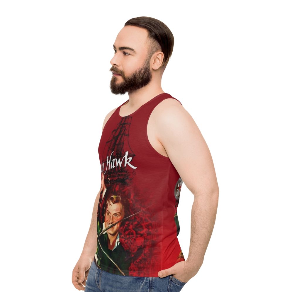 Unisex tank top with pirate-inspired design - men side