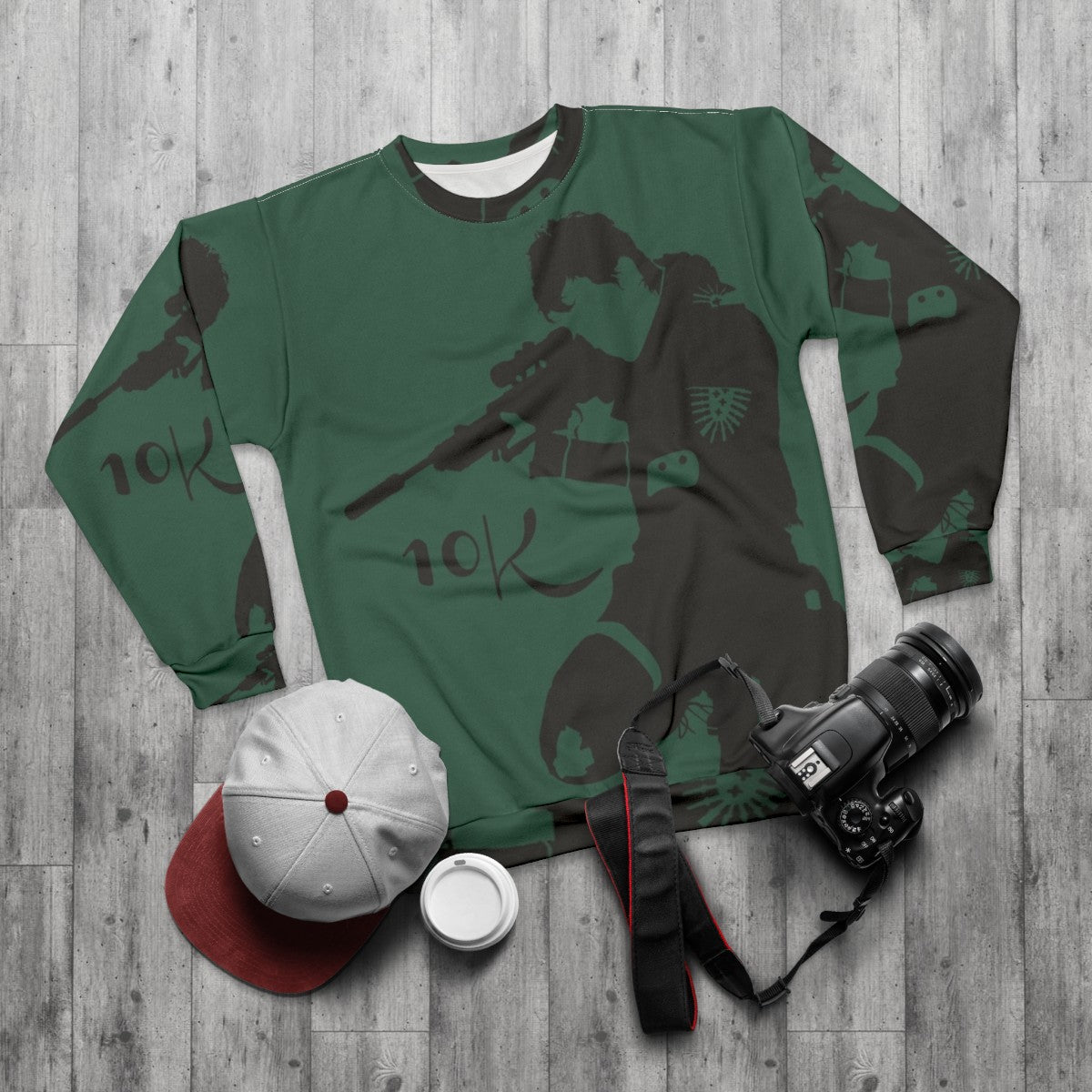 Z Nation 10K Sweatshirt with Zombie Silhouette - flat lay