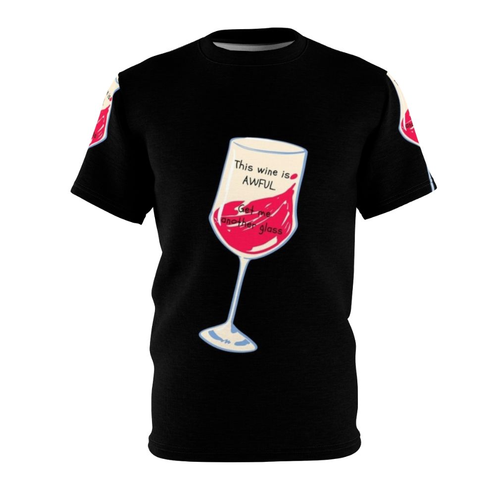 Schitts Creek inspired t-shirt featuring a humorous wine quote from the show