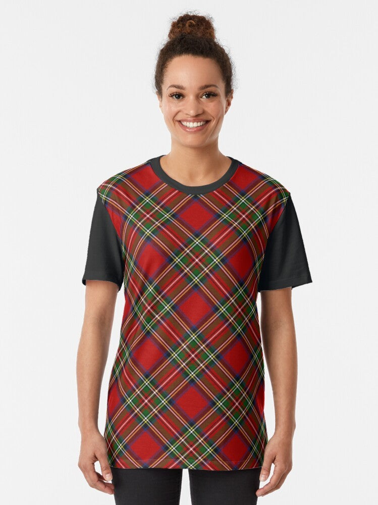 Royal Stewart tartan plaid graphic print t-shirt - Women