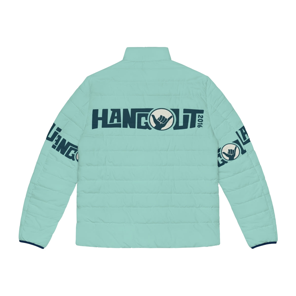 Hangout Music Festival Blue Puffer Jacket - Back