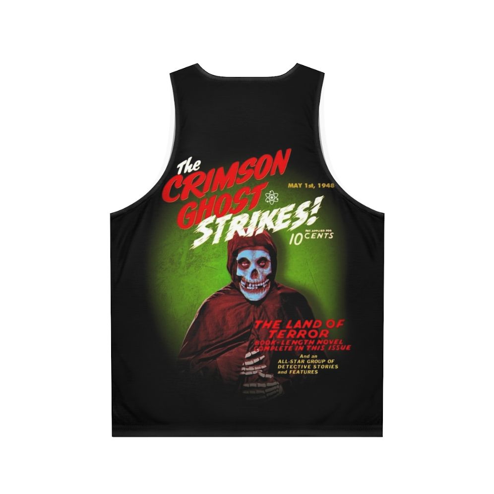 Crimson Ghost Horror Movie Vintage Graphic Unisex Tank Top - Back