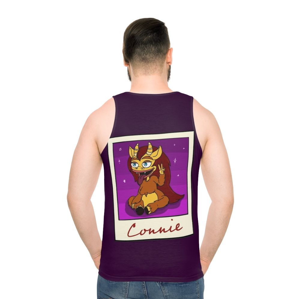 Big Mouth Hormone Monster Connie Unisex Tank Top - men back