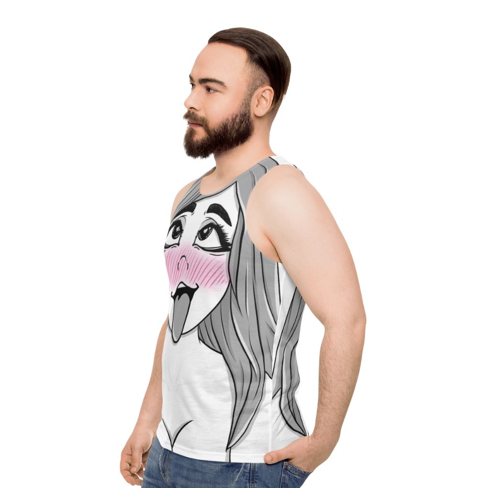 Unisex anime-inspired graphic tank top - men side