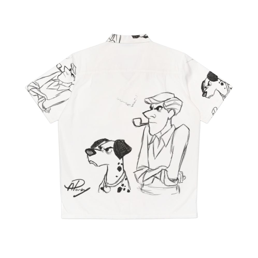 Pongo and Roger Sketch 101 Dalmatians Hawaiian Shirt - Back