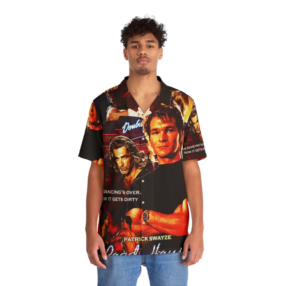 Patrick Swayze wearing a Hawaiian shirt from the movie Road House - People Front