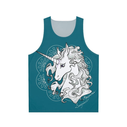 The Last Unicorn Sea Green Unisex Fantasy Tank Top