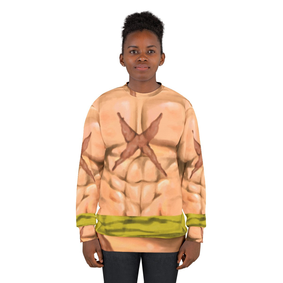 One Piece Luffy inspired sweatshirt with anime graphics - women