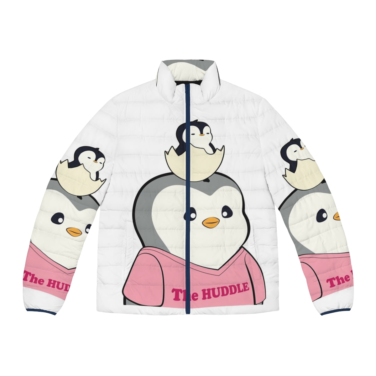 Cartoon Pudgy Penguin NFT Puffer Jacket with Cute Avatar Design