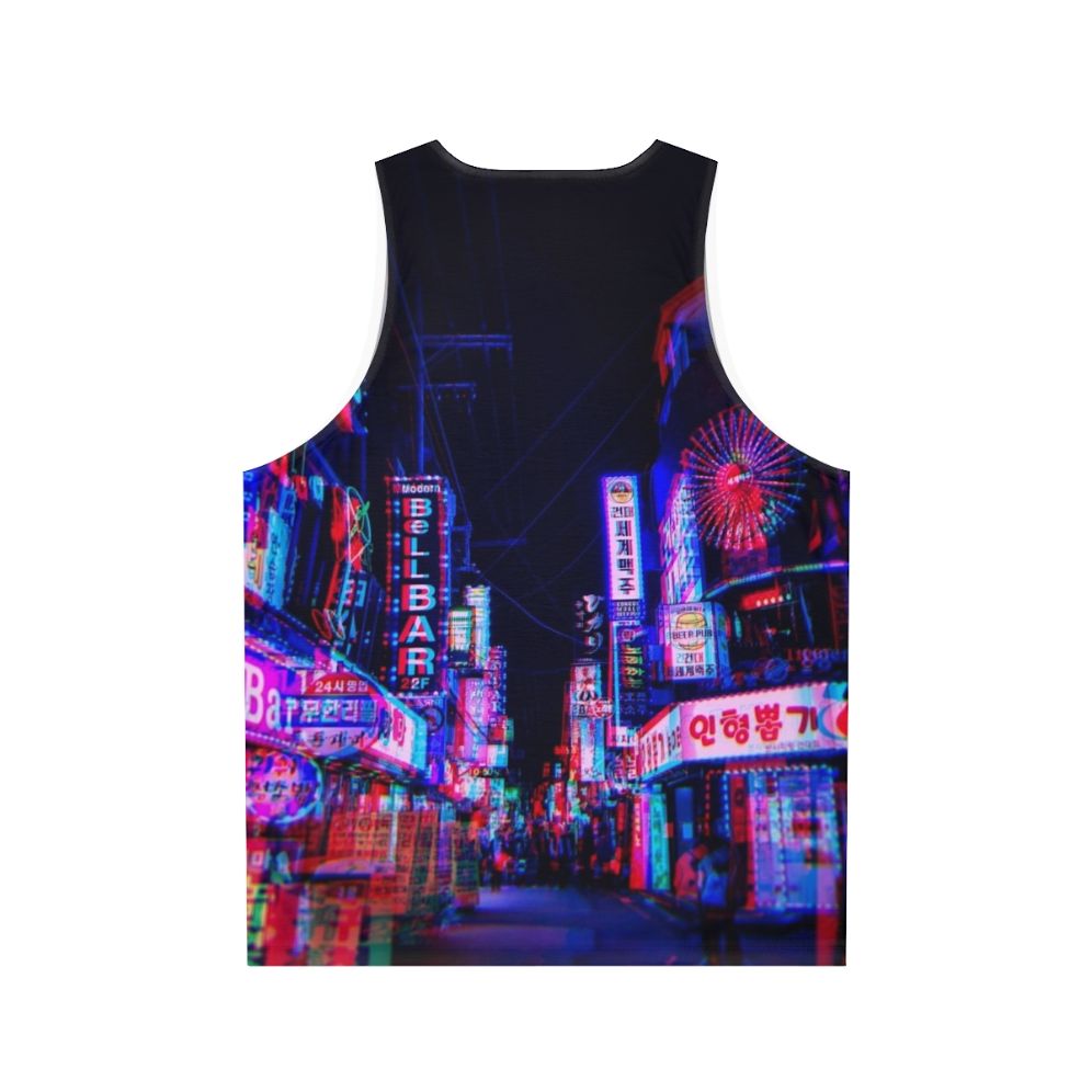 Unisex psychedelic neon nights tank top - Back