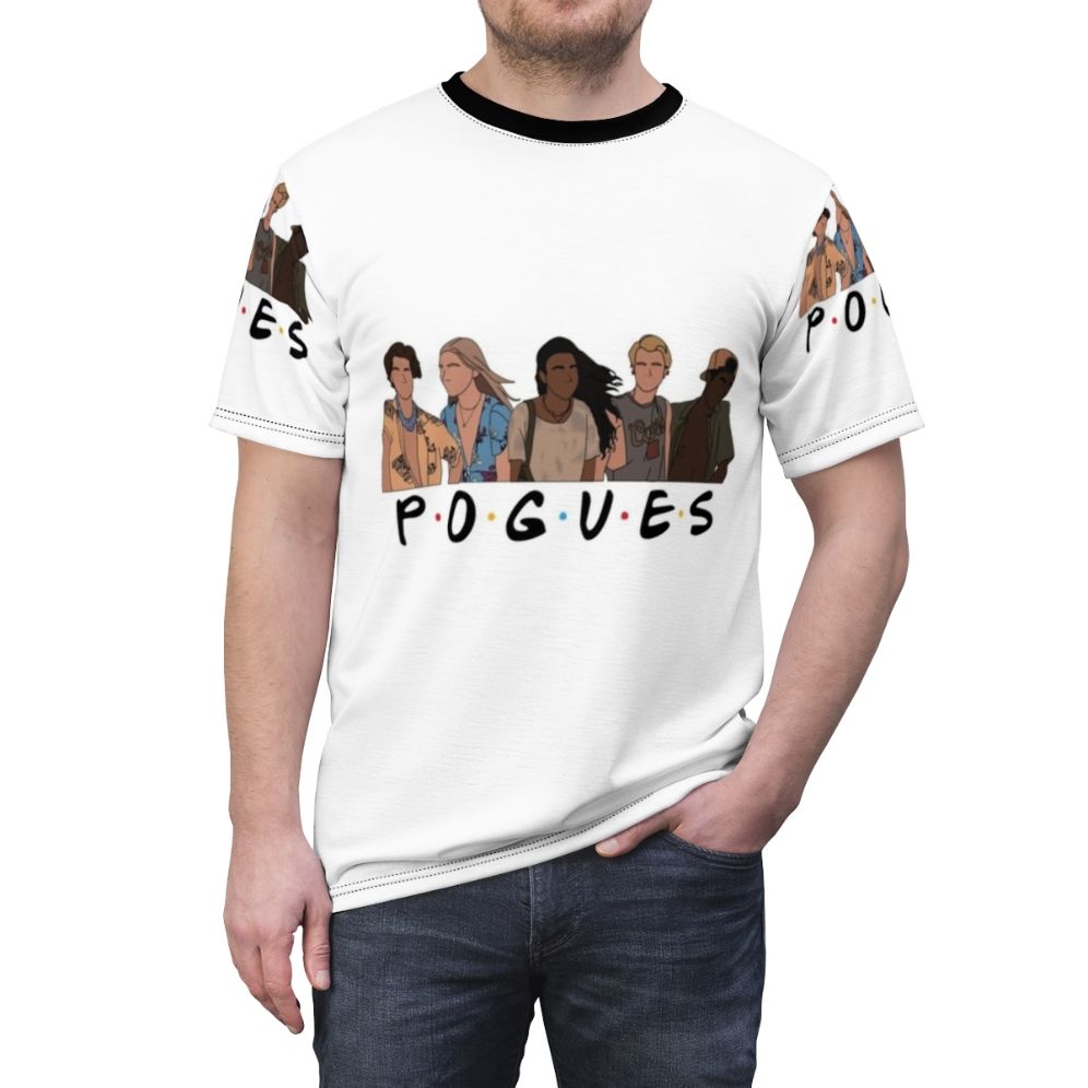 Graphic t-shirt featuring the Pogues from the popular TV show Outer Banks - men front