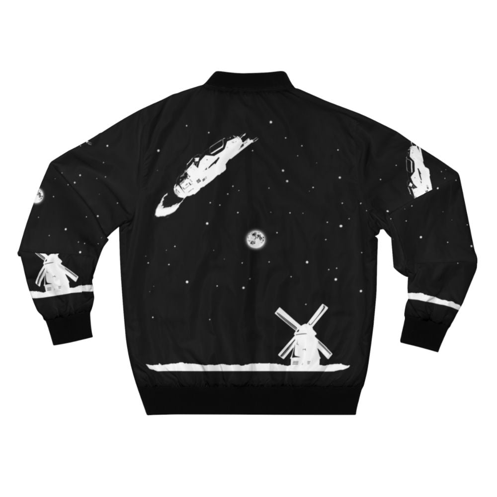 Sci-Fi Bomber Jacket with Rocinante2 Design from "The Expanse" - Back