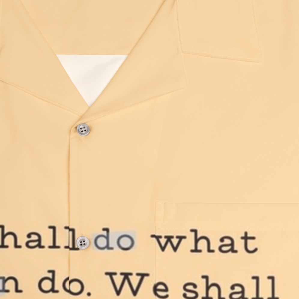 Violet Bridgerton inspired Hawaiian shirt with Bridgerton quote - Detail