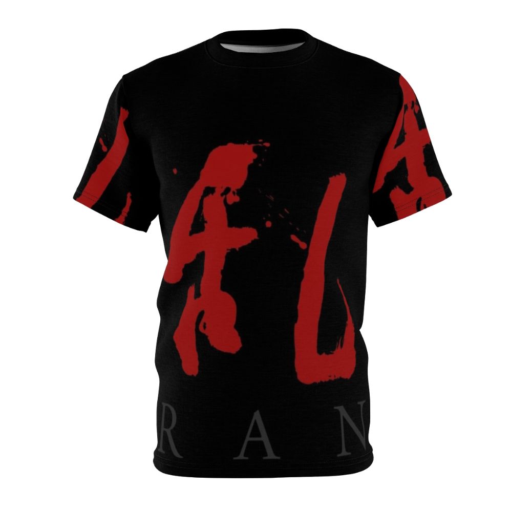 Akira Kurosawa inspired AOP t-shirt featuring samurai and classic film imagery