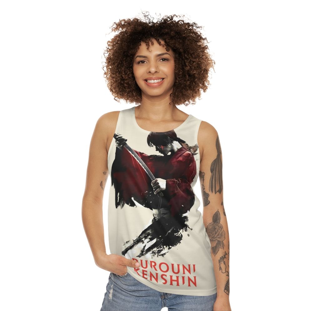 Himura Kenshin Anime Samurai Unisex Tank Top - women