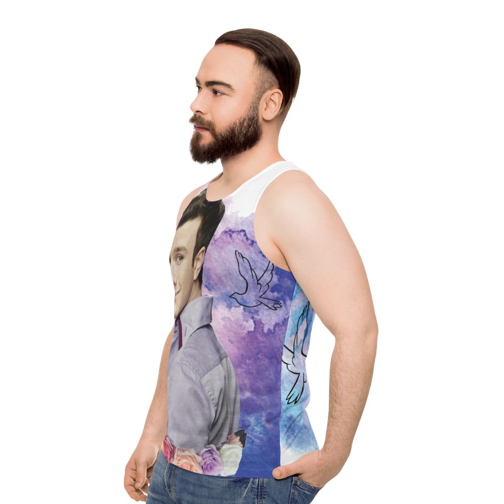 Watercolor Kurt Hummel Unisex Tank Top - men side