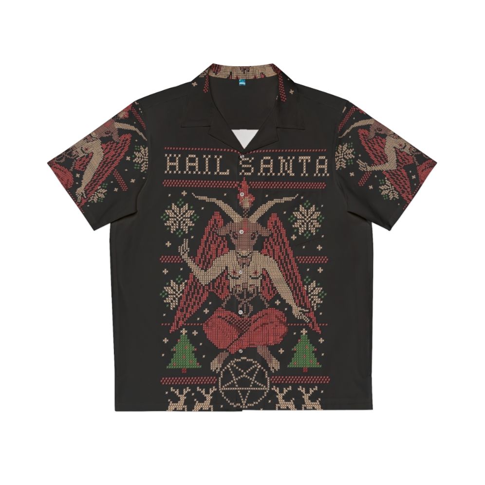 Hail Santa Pixel Art Hawaiian Christmas Shirt