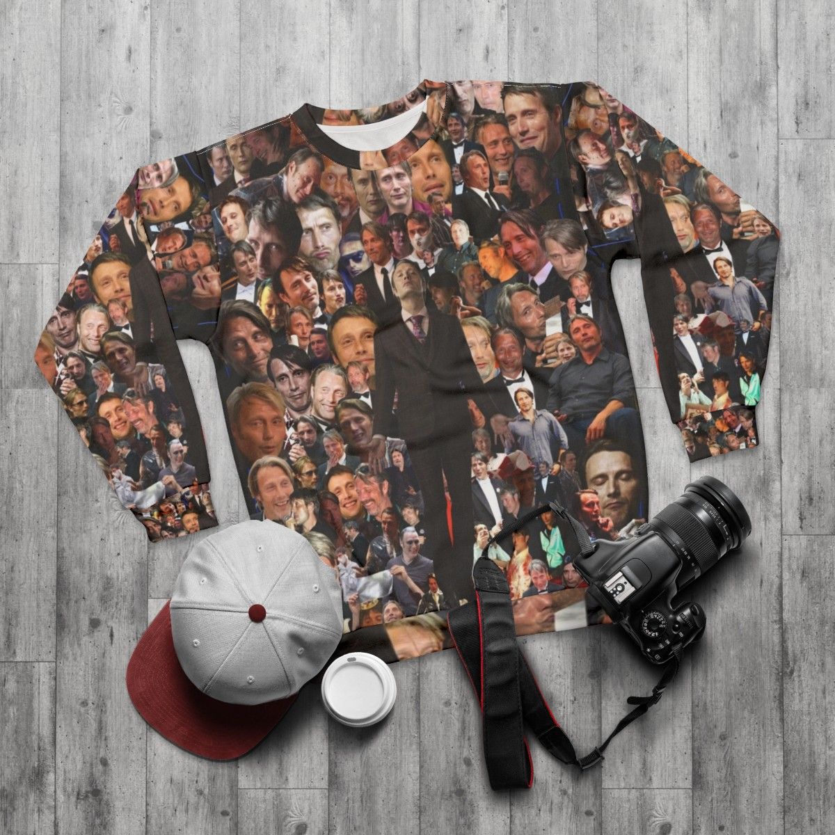 Mads Mikkelsen Hannibal Lecter Dork Sweatshirt - flat lay