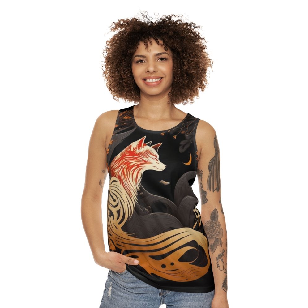 Japanese Kitsune Unisex Tank Top - women