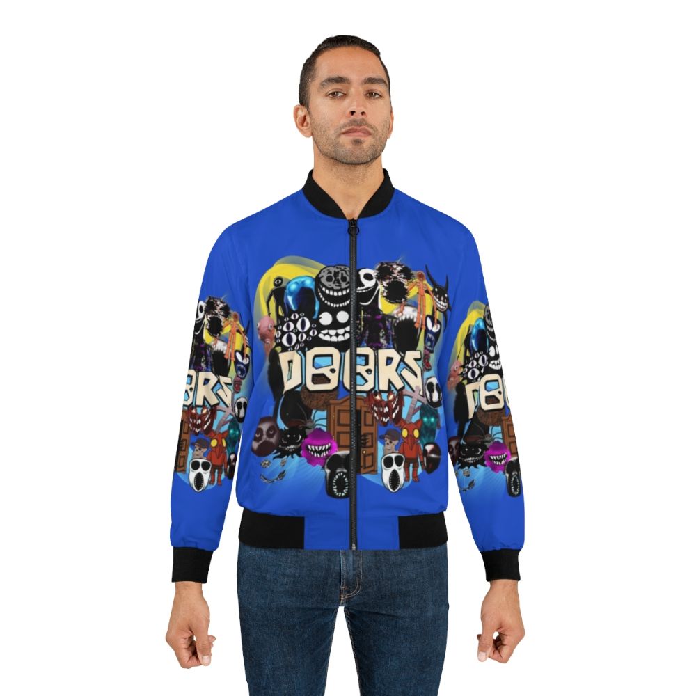 Roblox Doors game-inspired bomber jacket featuring the latest entities - Lifestyle