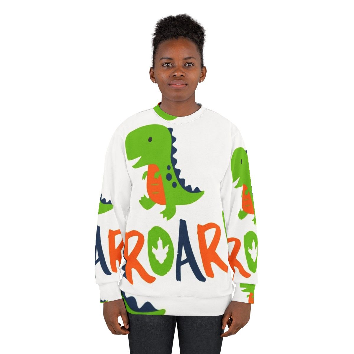 Dinosaur Rawr Roar Graphic Sweatshirt - women