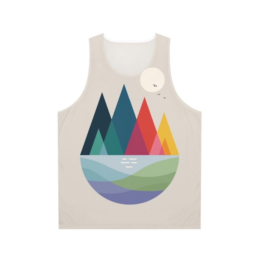 Colorful geometric unisex tank top