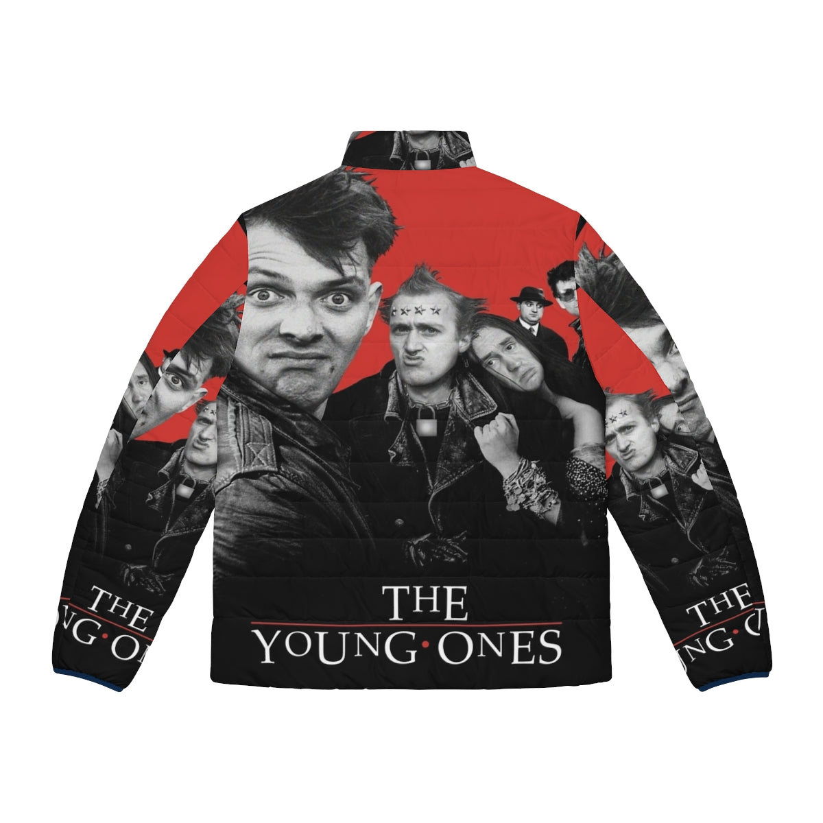 The Young Ones Puffer Jacket featuring Rik Mayall and the retro 1980s comedy cast - Back