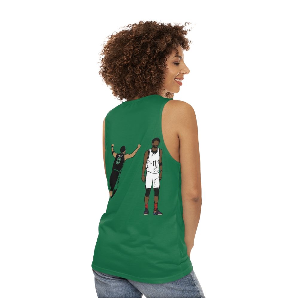 Jayson Tatum Game Winner Celebration Unisex Tank Top - women back