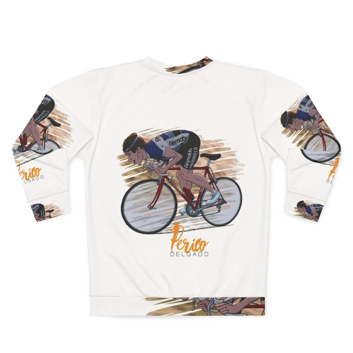 Perico Delgado Le Fou Des Pyr N Es Cycling Sweatshirt - Back