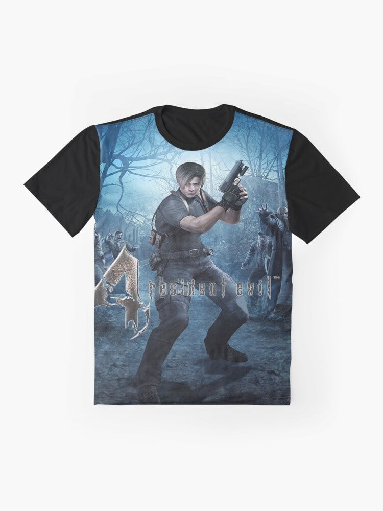 Resident Evil 4 Leon S. Kennedy graphic t-shirt design - Flat lay