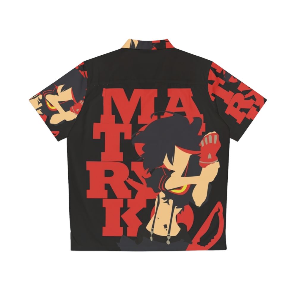 Matoi Ryuko Hawaiian Shirt with Anime-Inspired Minimalist Design - Back