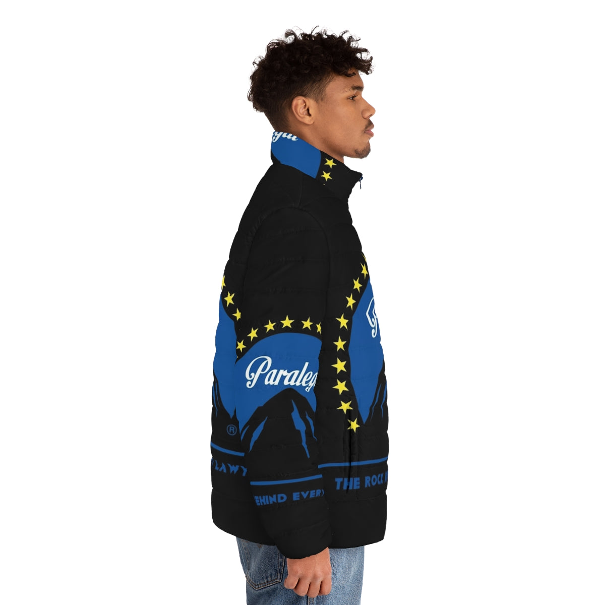 Paralegal Puffer Jacket with Paralegal and Legal Profession Design - men side right