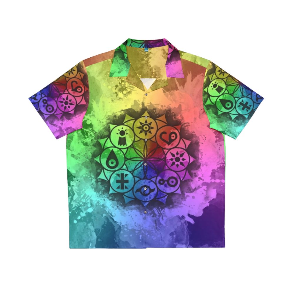 Digimon Mandala Print Hawaiian Shirt