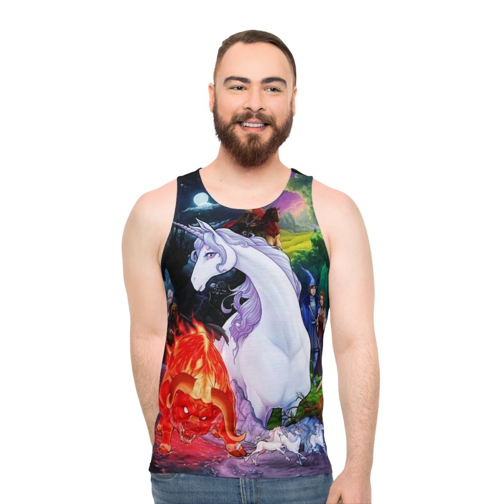 Unisex tank top inspired by the fantasy movie "The Last Unicorn" - men