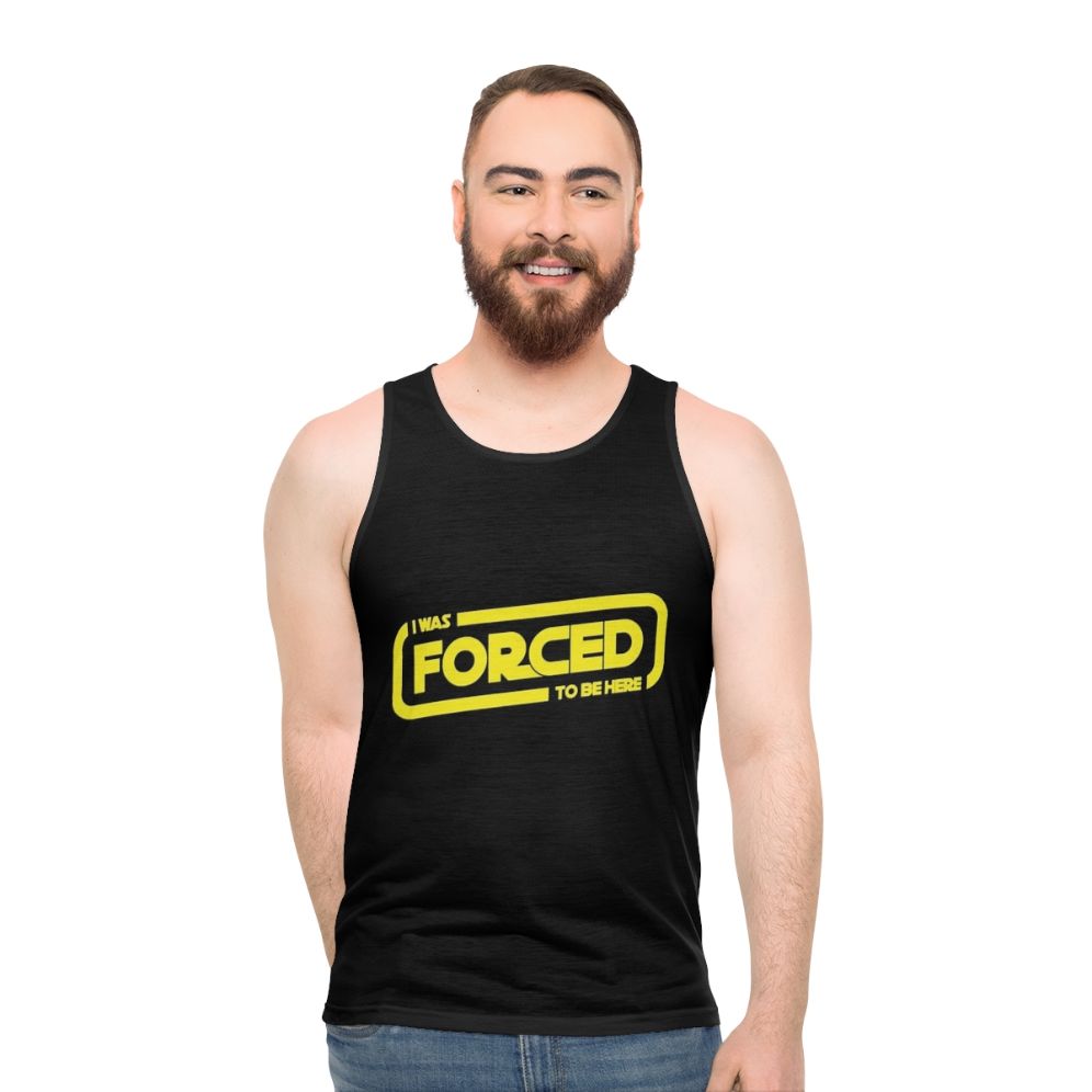 Star Wars Darth Vader Forced to Be Here Unisex Tank Top - men