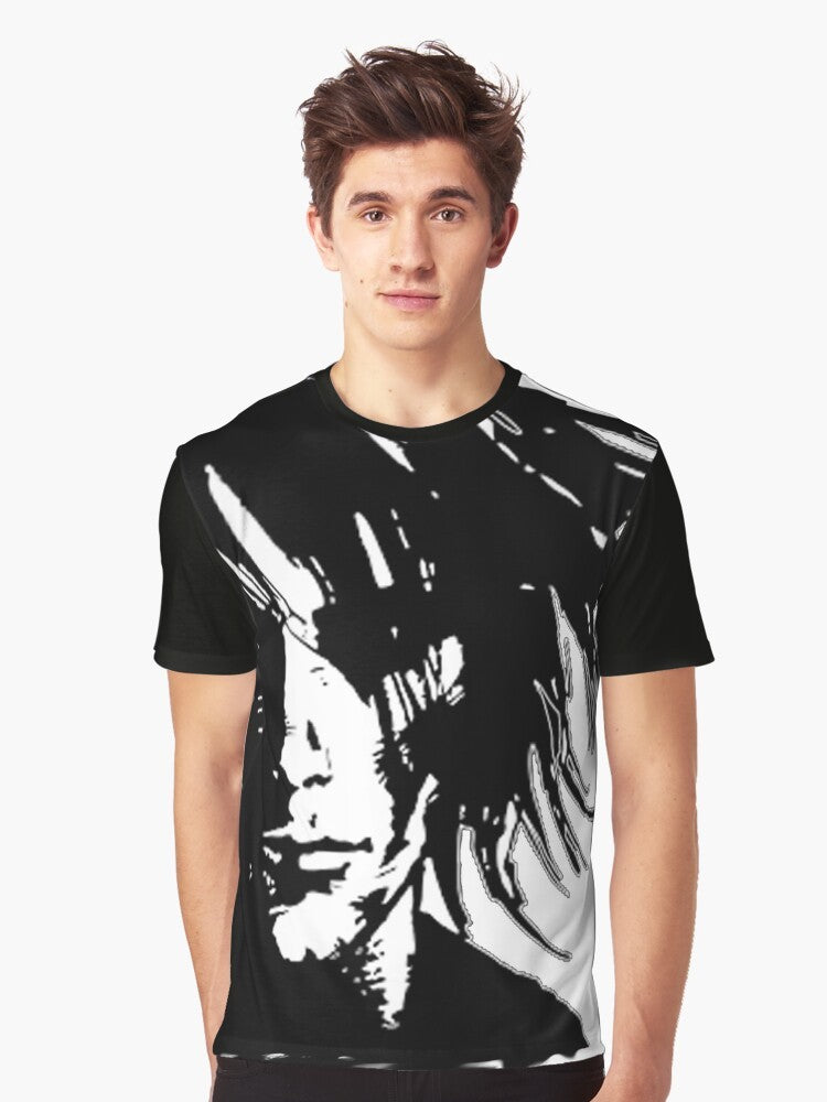 Lord of Dream Shadow Graphic T-Shirt featuring a design based on Neil Gaiman's Sandman comic book series - Men