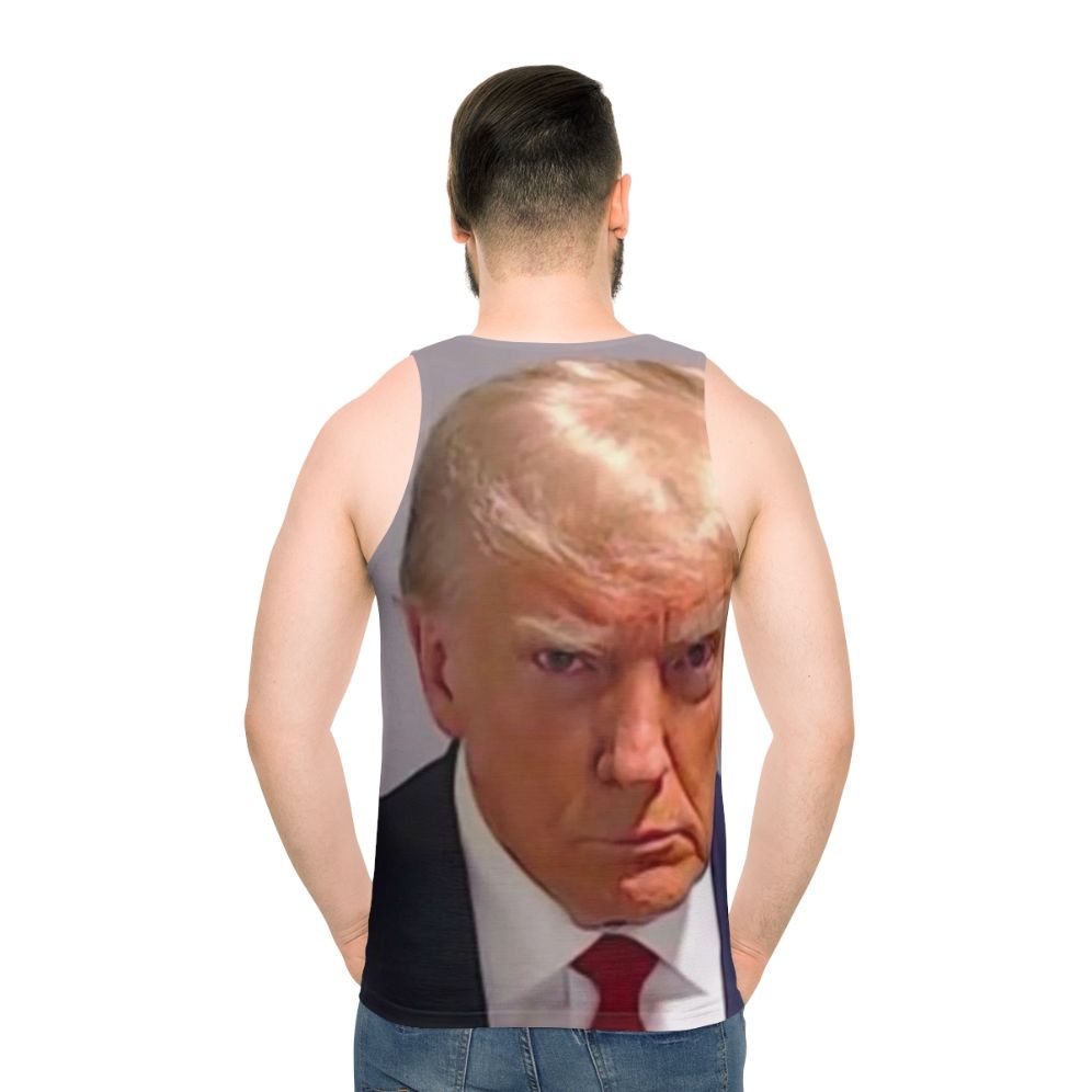 Donald Trump Mugshot Unisex Tank Top - men back