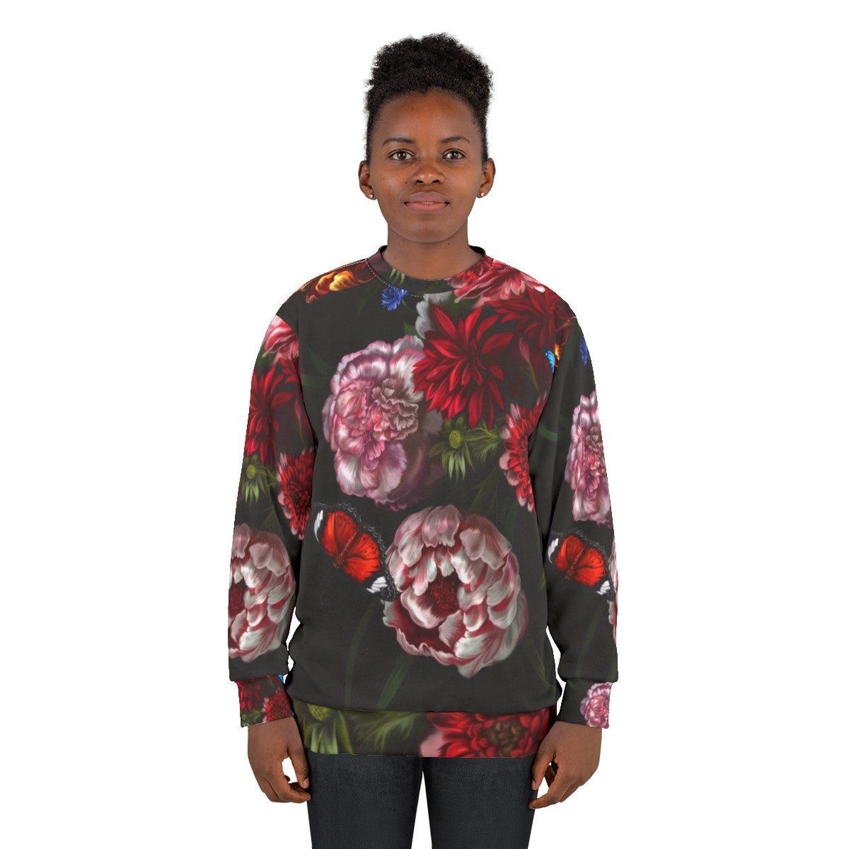 Paradise Corrupt Section B Glitch Floral Sweatshirt - women